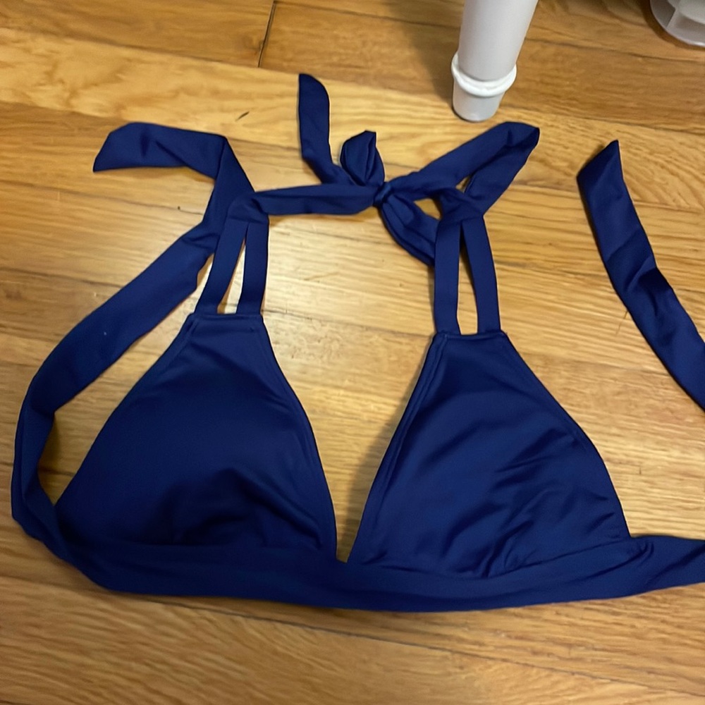 Navy halter top bikini. Size M.